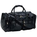 Qualitry Luggage 25 in. Leather Cowhide Duffle Bg QU20375